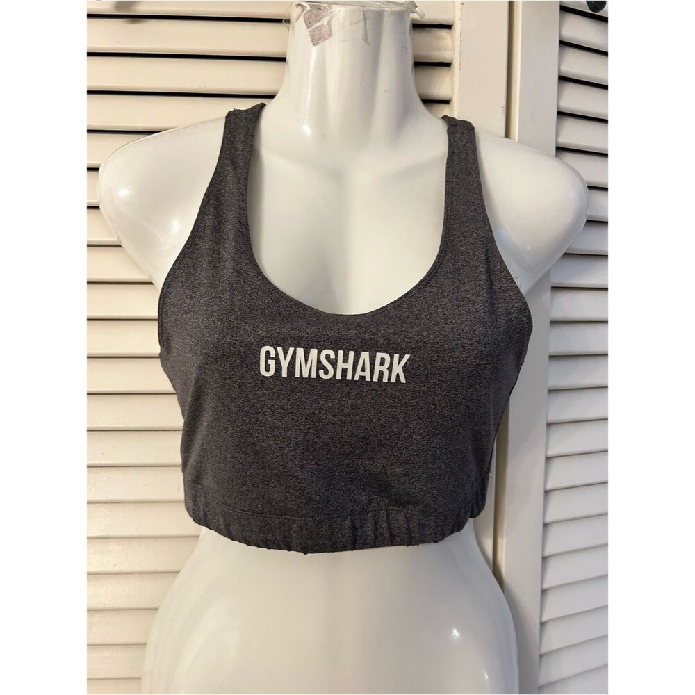 Gymshark Charcoal Heather Racerback cross cross  Sports Bra